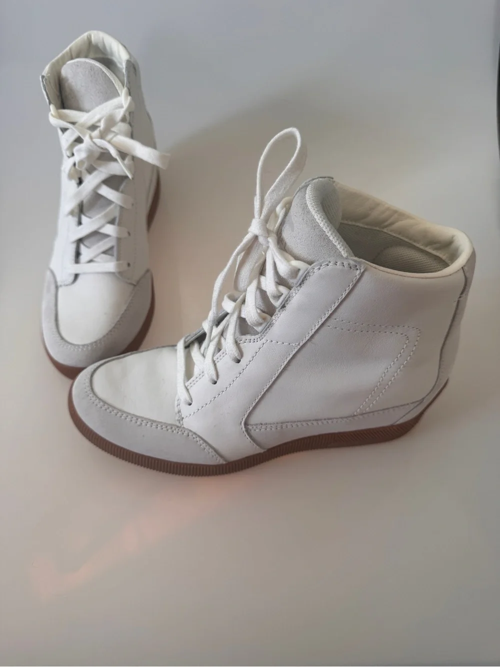 SOREL out & about wedge sneaker sea salt gum sole athleisure casual neutral